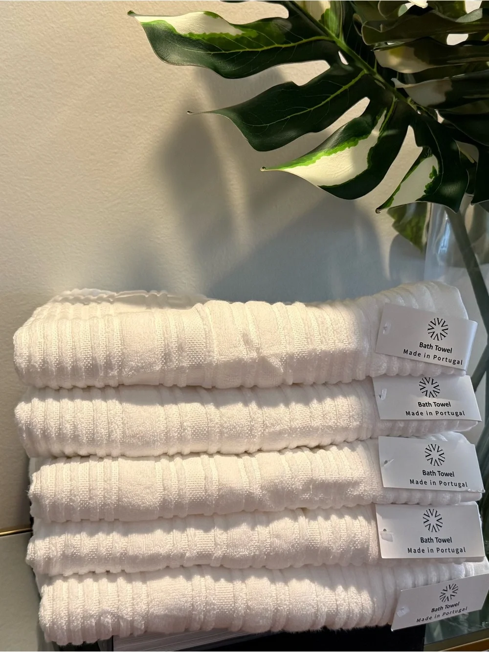 Bath Towel Stack - White Made in Portugal